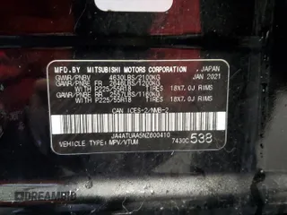2022 Mitsubishi Eclipse Cross ES z VIN JA4ATUAA5NZ600410, wystawiony jako Copart lot #48032365 z przebiegiem 87 507 mil mil oraz Czysty tytuł • Clean title. Historia ofert i sprzedaży dostępna na DreamBid. Obrazek 13.