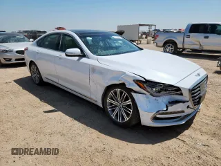 2018 Genesis G80 3.8L with VIN KMHGN4JE6JU216605, listed as a Copart auction lot 61950305 with 34,919 mi miles and Salvage title. Bid and sale history available at DreamBid. Image 4.