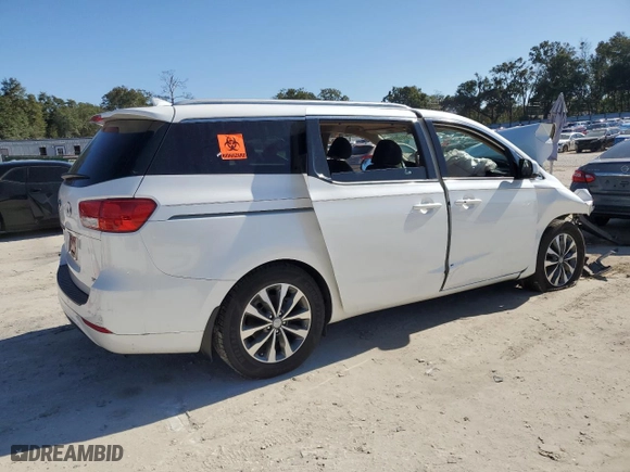 2017 Kia Sedona EX with VIN KNDMC5C1XH6278116, listed as a Copart auction lot 85918514 with 0 mi miles and Non Repairable. Bid and sale history available at carsss.com. Image 3.