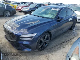 2023 Genesis G70 2.0T with VIN KMTG34TA9PU120546, listed as a Copart auction lot 75130334 with Not Provided miles and Salvage Title. Bid and sale history available at DreamBid. Image 1.