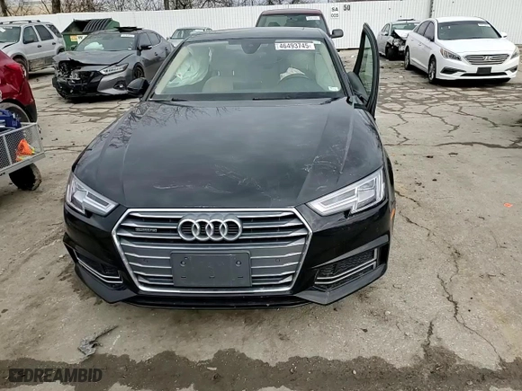 2018 Audi A4 Premium Plus with VIN WAUENAF40JN019799, listed as a Copart auction lot 46493745 with 89,573 mi miles and Salvage Title. Bid and sale history available at carsss.com. Image 10.