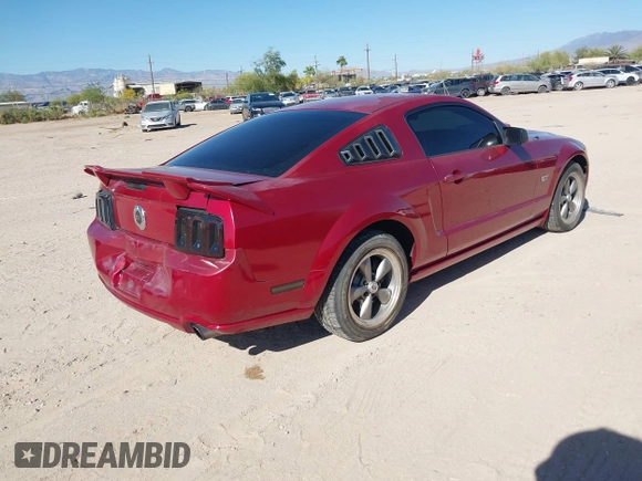 2006 Ford Mustang GT Deluxe with VIN 1ZVHT82H765174507, listed as a IAAI auction lot 42100280 with 107,393 mi miles. Bid and sale history available at carsss.com. Image 4.