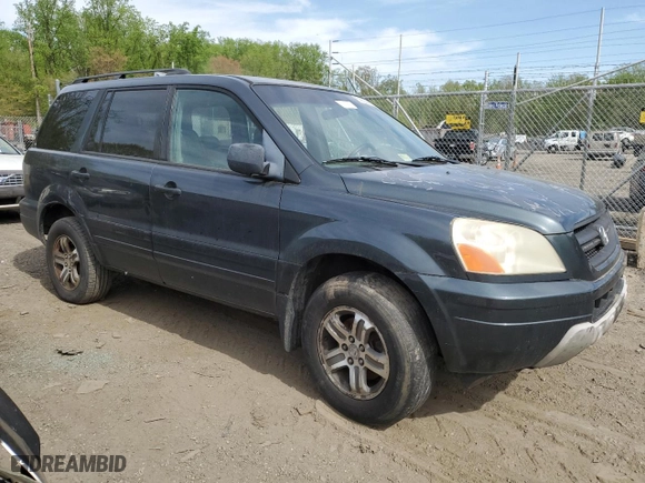 2003 Honda Pilot EX with VIN 2HKYF18723H567682, listed as a Copart auction lot 53623685 with 319,628 mi miles and Salvage Title. Bid and sale history available at carsss.com. Image 4.