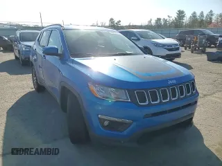 2019 Jeep Compass Latitude with VIN 3C4NJCBB2KT844341, listed as a Copart auction lot 53052675 with 59,709 mi miles and Salvage Title. Bid and sale history available at carsss.com. Image 12.