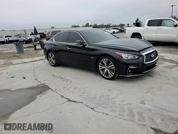 2020 Infiniti Q50 3.0t SPORT with VIN JN1EV7AP7LM200272, listed as a Copart auction lot 46781145 with 58,814 mi miles and Salvage Title. Bid and sale history available at carsss.com. Image 10.