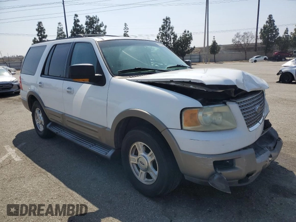 2003 Ford Expedition Eddie Bauer z VIN 1FMFU17L83LA96334, wystawiony jako Copart lot #58755595 z przebiegiem 200 554 mil mil oraz Szkoda całkowita • Salvage title. Historia ofert i sprzedaży dostępna na DreamBid. Obrazek 4.
