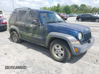 2005 Jeep Liberty Sport with VIN 1J4GL48K75W516194, listed as a IAAI auction lot 41961442 with 1 mi miles. Bid and sale history available at carsss.com. Image 1.