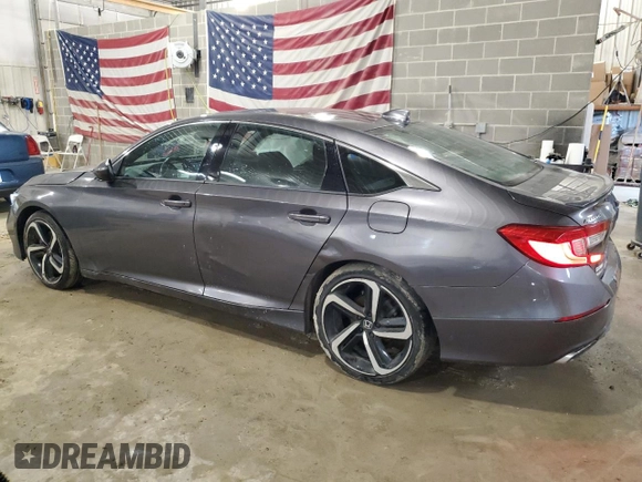 2018 Honda Accord Sedan Sport 1.5T with VIN 1HGCV1F32JA252884, listed as a Copart auction lot 47956445 with 48,385 mi miles and Salvage Title. Bid and sale history available at carsss.com. Image 2.