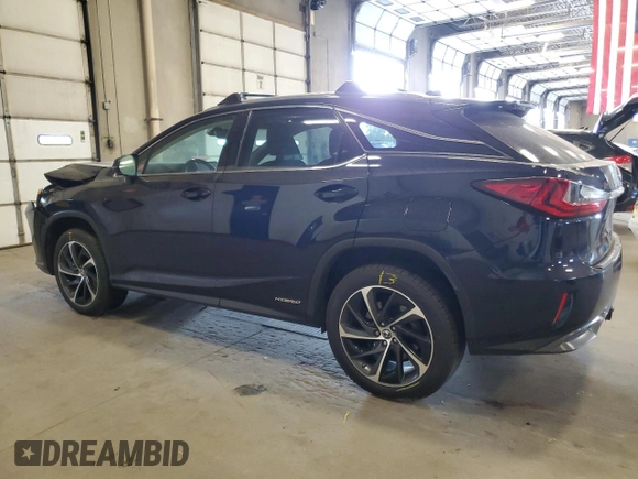 2018 Lexus RX 450h with VIN 2T2BGMCA9JC021481, listed as a Copart auction lot 57111405 with 186,533 mi miles and Salvage title. Bid and sale history available at DreamBid. Image 2.