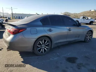 2019 Infiniti Q50 Luxe with VIN JN1EV7AP8KM514379, listed as a Copart auction lot 46948985 with 103,756 mi miles and Salvage title. Bid and sale history available at DreamBid. Image 3.