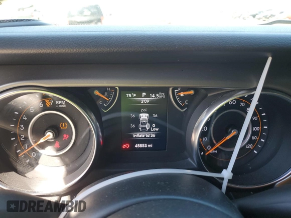 2020 Jeep Wrangler Unlimited Sport S с VIN 1C4HJXDG2LW104085, выставлен на аукционе Copart как лот 49573955 с пробегом 45 853 миль миль и Списание • Salvage title. История ставок и продаж доступна на DreamBid. Изображение 9.
