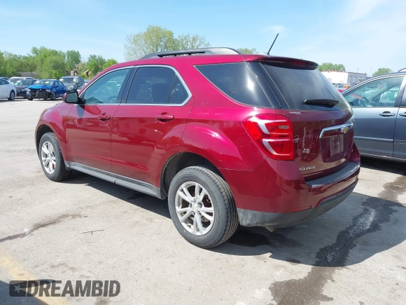 2017 Chevrolet Equinox LT with VIN 2GNALCEK3H6246851, listed as a IAAI auction lot 42099106 with 95,921 mi miles. Bid and sale history available at carsss.com. Image 3.
