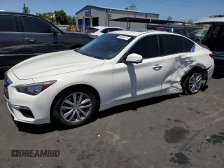 2022 Infiniti Q50 Luxe with VIN JN1EV7BP0NM310310, listed as a Copart auction lot 60804715 with 54,424 mi miles and Salvage title. Bid and sale history available at DreamBid. Image 1.
