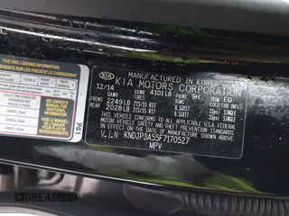 2015 Kia Soul + with VIN KNDJP3A55F7170527, listed as a IAAI auction lot 41981775 with 131,208 mi miles. Bid and sale history available at carsss.com. Image 9.