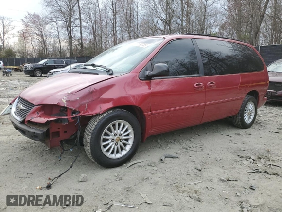 1999 Chrysler Town & Country LXi with VIN 1C4GP54L9XB642808, listed as a Copart auction lot 51097785 with 183,715 mi miles and Salvage Title. Bid and sale history available at carsss.com. Image 1.