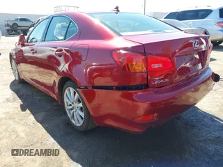 2007 Lexus IS with VIN JTHBK262375027213, listed as a IAAI auction lot 42049349 with 247,534 mi miles. Bid and sale history available at carsss.com. Image 3.