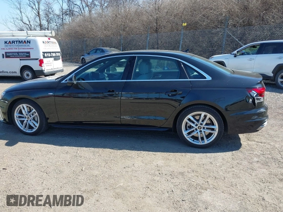 2023 Audi A4 S line Premium Plus with VIN WAUEAAF49PA001586, listed as a IAAI auction lot 41772434 with 30,388 mi miles and . Bid and sale history available at DreamBid. Image 15.