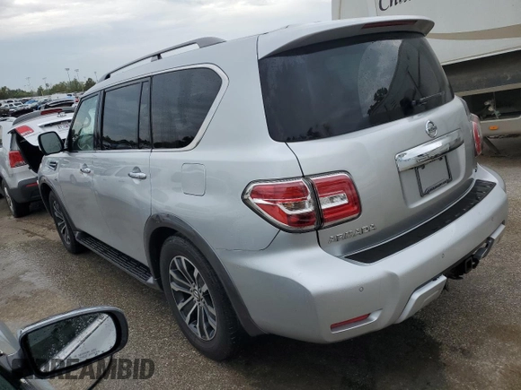 2018 Nissan Armada SV with VIN JN8AY2NC0J9558282, listed as a Copart auction lot 68261684 with 139,668 mi miles and Salvage Title. Bid and sale history available at carsss.com. Image 2.