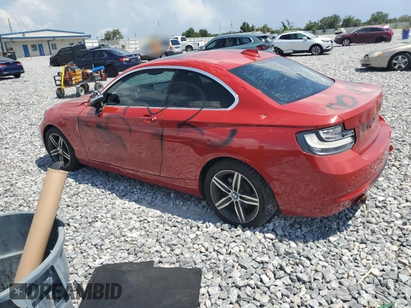 2017 BMW 2 Series 230i with VIN WBA2F9C37HV664597, listed as a Copart auction lot 58743925 with 40,537 mi miles and Salvage title. Bid and sale history available at DreamBid. Image 2.