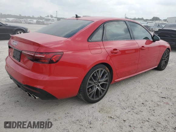 2021 Audi S4 Premium Plus with VIN WAUB4AF49MA031306, listed as a Copart auction lot 51076474 with 13,102 mi miles. Bid and sale history available at carsss.com. Image 3.