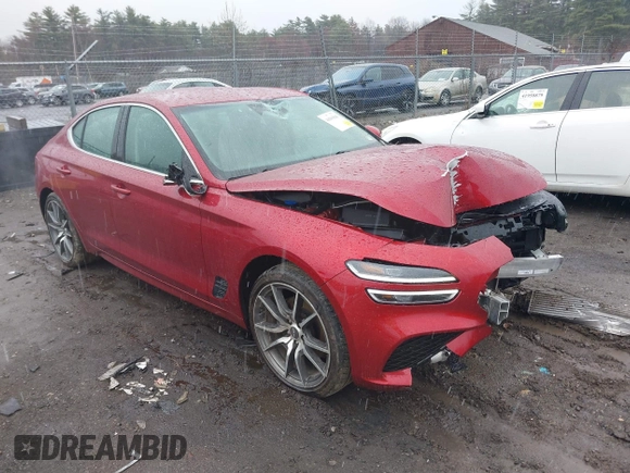 2023 Genesis G70 2.0T with VIN KMTG34TA7PU124434, listed as a IAAI auction lot 41963041 with 37,591 mi miles and . Bid and sale history available at DreamBid. Image 1.