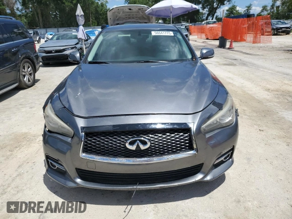 2014 Infiniti Q50 Premium z VIN JN1BV7AP4EM678784, wystawiony jako Copart lot #56641775 z przebiegiem 225 507 mil mil oraz Czysty tytuł • Clean title. Historia ofert i sprzedaży dostępna na DreamBid. Obrazek 5.