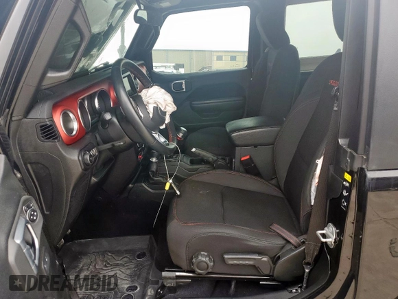 2020 Jeep Wrangler Rubicon with VIN 1C4HJXCG3LW212460, listed as a Copart auction lot 57546715 with 33,085 mi miles and Salvage title. Bid and sale history available at DreamBid. Image 7.