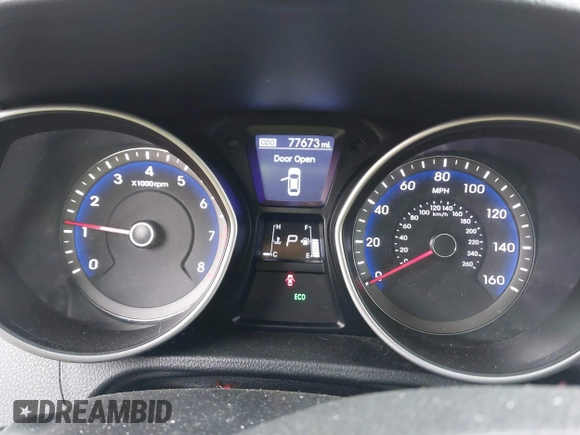 2013 Hyundai Elantra GT with VIN KMHD35LE0DU148382, listed as a IAAI auction lot 41898768 with 77,673 mi miles. Bid and sale history available at carsss.com. Image 7.