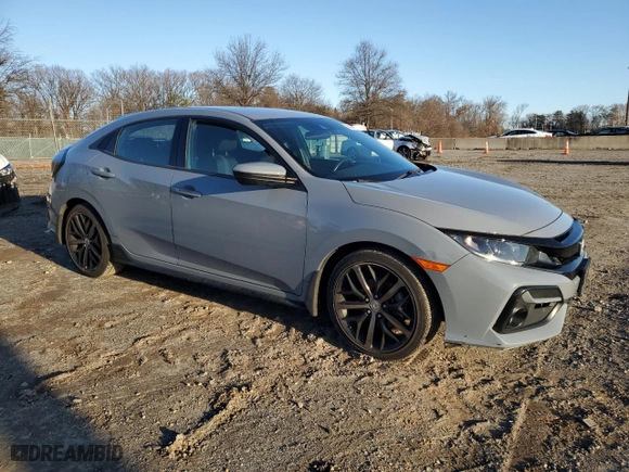 2021 Honda Civic Hatchback Sport with VIN SHHFK7H42MU419462, listed as a Copart auction lot 86806704 with 38,718 mi miles and Salvage Title. Bid and sale history available at carsss.com. Image 4.