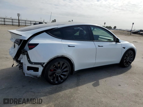 2022 Tesla Model Y Performance с VIN 7SAYGDEF4NF403784, выставлен на аукционе Copart как лот 53392595 с пробегом 51 023 миль миль и Списание • Salvage title. История ставок и продаж доступна на DreamBid. Изображение 3.