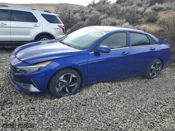 2022 Hyundai Elantra Hybrid Limited with VIN KMHLN4AJ0NU021262, listed as a Copart auction lot 49834985 with 33,782 mi miles and Salvage Title. Bid and sale history available at carsss.com. Image 1.