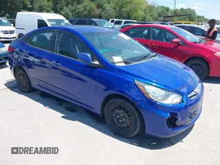 2013 Hyundai Accent GLS with VIN KMHCT4AE7DU498410, listed as a IAAI auction lot 42619476 with 137,069 mi miles and . Bid and sale history available at DreamBid. Image 1.