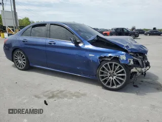 2019 Mercedes-Benz C 43 AMG with VIN 55SWF6EB4KU287626, listed as a Copart auction lot 53647985 with Not provided miles and Salvage title. Bid and sale history available at DreamBid. Image 4.