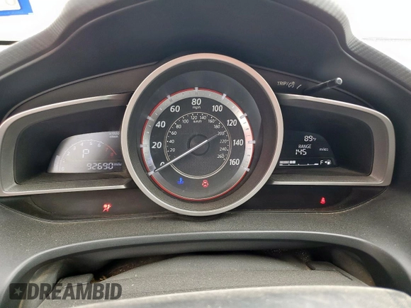 2016 Mazda 3 i Touring with VIN 3MZBM1M71GM329594, listed as a Copart auction lot 62305645 with 92,690 mi miles and Salvage title. Bid and sale history available at DreamBid. Image 9.