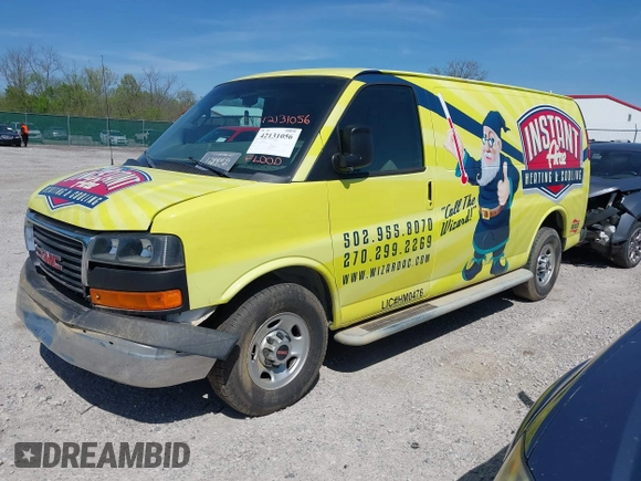 2017 GMC Savana Cargo z VIN 1GTW7AFF8H1906054, wystawiony jako IAAI lot #42131056 z przebiegiem 150 000 mil mil oraz . Historia ofert i sprzedaży dostępna na DreamBid. Obrazek 2.