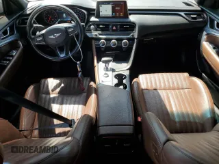 2020 Genesis G70 2.0T with VIN KMTG34LA5LU064227, listed as a Copart auction lot 59328375 with 77,287 mi miles and Salvage title. Bid and sale history available at DreamBid. Image 8.