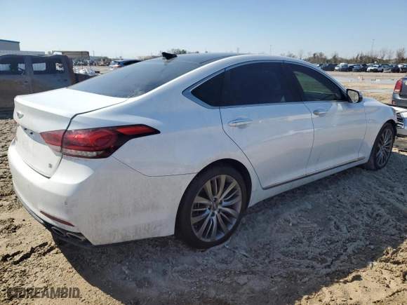 2015 Hyundai Genesis 5.0L with VIN KMHGN4JF7FU041748, listed as a Copart auction lot 45913585 with 132,109 mi miles and Salvage Title. Bid and sale history available at carsss.com. Image 3.
