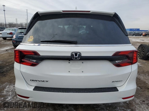 2023 Honda Odyssey Sport with VIN 5FNRL6H74PB069353, listed as a Copart auction lot 44783665 with 12,202 mi miles and Salvage Title. Bid and sale history available at carsss.com. Image 6.