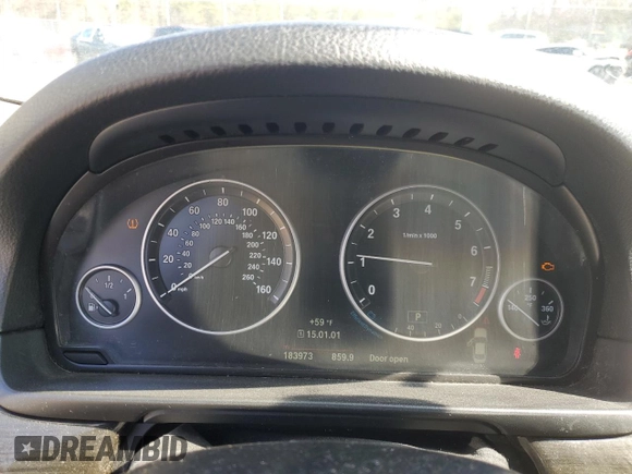 2015 BMW 5 Series 528i xDrive with VIN WBA5A7C53FD622593, listed as a Copart auction lot 49891785 with 183,973 mi miles and Salvage Title. Bid and sale history available at carsss.com. Image 9.
