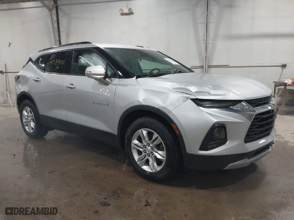 2021 Chevrolet Blazer LT with VIN 3GNKBHRS6MS504418, listed as a IAAI auction lot 41408944 with 53,855 mi miles. Bid and sale history available at carsss.com. Image 1.