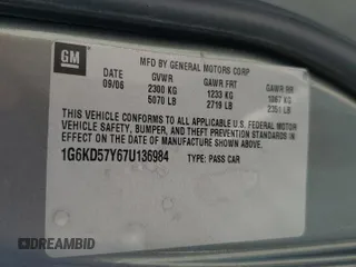 2007 Cadillac DTS V8 z VIN 1G6KD57Y67U136984, wystawiony jako Copart lot #65570084 z przebiegiem 114 814 mil mil oraz Szkoda całkowita • Salvage title. Historia ofert i sprzedaży dostępna na DreamBid. Obrazek 12.
