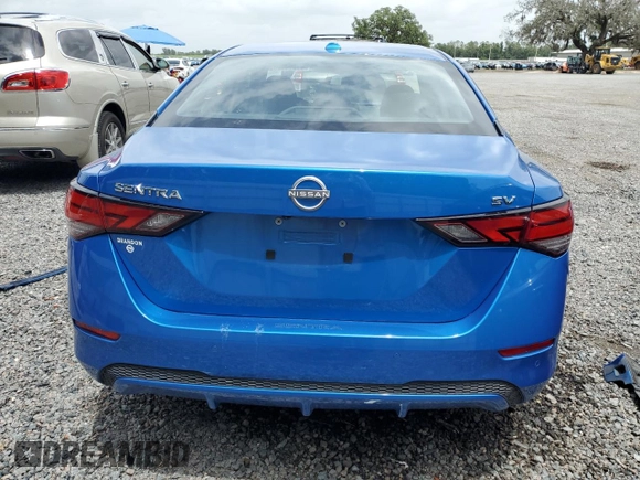 2024 Nissan Sentra SV with VIN 3N1AB8CV6RY313645, listed as a Copart auction lot 59614685 with 12,296 mi miles and Salvage title. Bid and sale history available at DreamBid. Image 6.