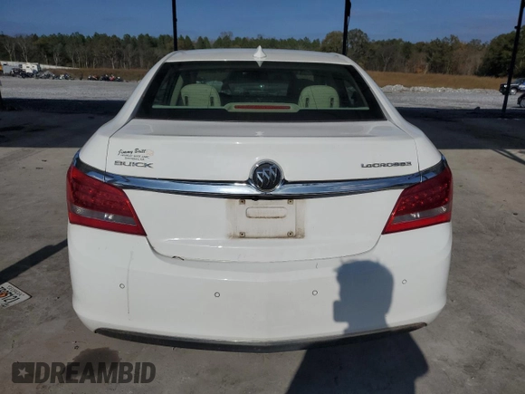 2015 Buick LaCrosse Leather with VIN 1G4GB5GRXFF196606, listed as a Copart auction lot 80992424 with 251,538 mi miles and Salvage Title. Bid and sale history available at DreamBid. Image 6.