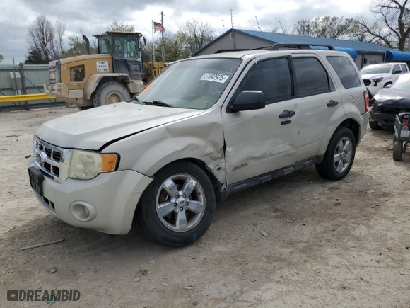 2008 Ford Escape XLT with VIN 1FMCU03128KD08434, listed as a Copart auction lot 51042975 with 123,629 mi miles and Salvage Title. Bid and sale history available at carsss.com. Image 1.
