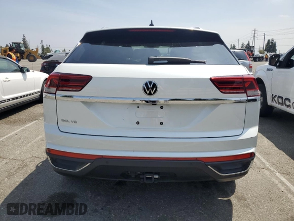 2021 Volkswagen Atlas SEL with VIN 1V2EE2CA1MC228616, listed as a Copart auction lot 54734225 with 46,369 mi miles and Salvage title. Bid and sale history available at DreamBid. Image 6.