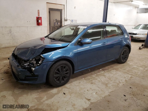 2016 Volkswagen Golf TSI S w/Sunroof with VIN 3VW217AU4GM036178, listed as a Copart auction lot 81577974 with 151,994 mi miles and Salvage Title. Bid and sale history available at carsss.com. Image 1.