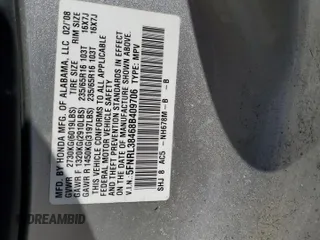 2008 Honda Odyssey EX with VIN 5FNRL38468B409706, listed as a Copart auction lot 50643855 with 124,573 mi miles and Non Repairable. Bid and sale history available at carsss.com. Image 15.