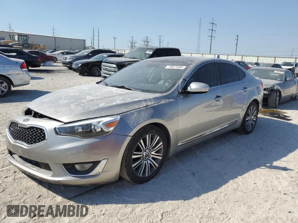 2014 Kia Cadenza Premium with VIN KNALN4D78E5135926, listed as a Copart auction lot 73827204 with 145,264 mi miles and Clean Title. Bid and sale history available at carsss.com. Image 1.
