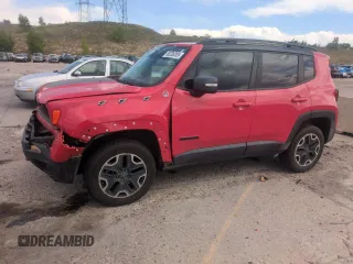 2017 Jeep Renegade Trailhawk z VIN ZACCJBCB8HPE62458, wystawiony jako Copart lot #58236205 z przebiegiem 100 252 mil mil oraz Szkoda całkowita • Salvage title. Historia ofert i sprzedaży dostępna na DreamBid. Obrazek 1.