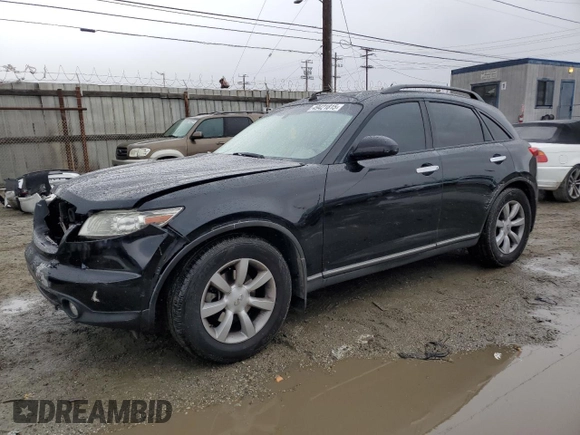 2005 Infiniti FX with VIN JNRAS08U15X103058, listed as a Copart auction lot 49421815 with 121,498 mi miles and Salvage title. Bid and sale history available at DreamBid. Image 1.
